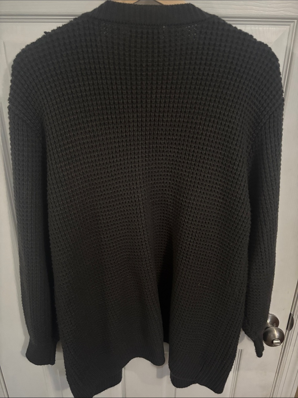 Zenana Outfitters Charcoal Waffle Knit Open-Front Cardigan - Picture 7 of 10